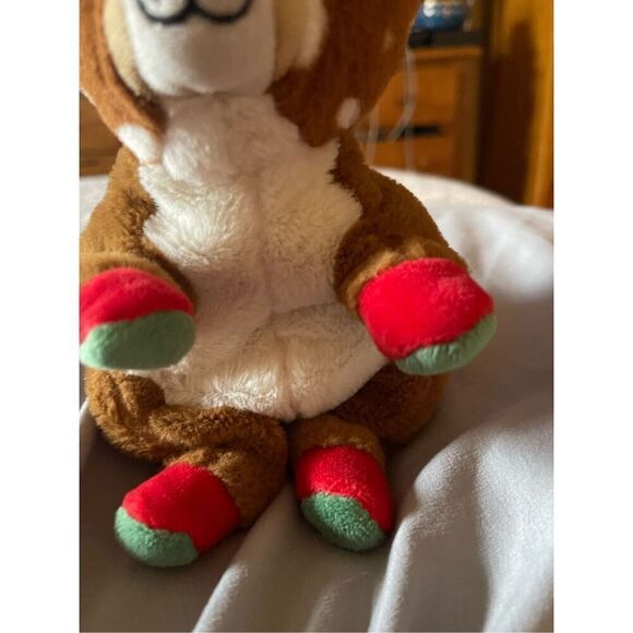 Ty Brown Beanie Baby Bellies JUNO the Christmas Reindeer Plush Stuffed Toy - Picture 9 of 12